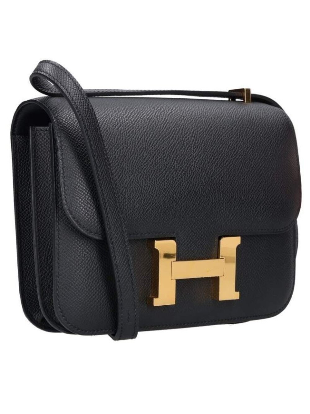 Hermes Constance 3 Mini 18 Miroir Veau Epsom Noir Shoulder Bag 18